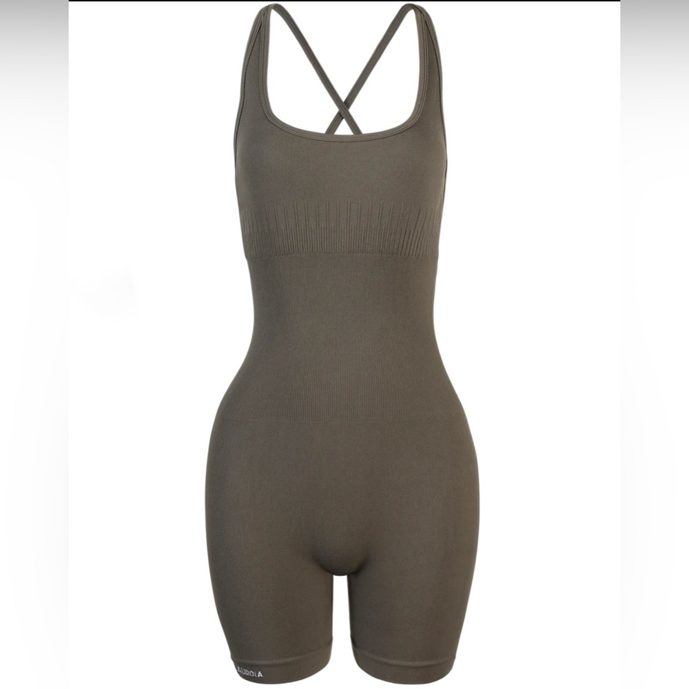 Strappy yoga romper